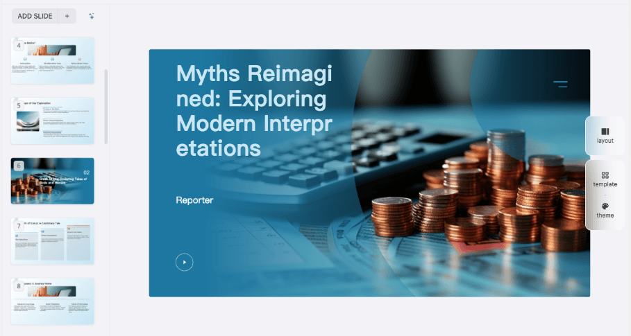 Fast presentation creation illustration